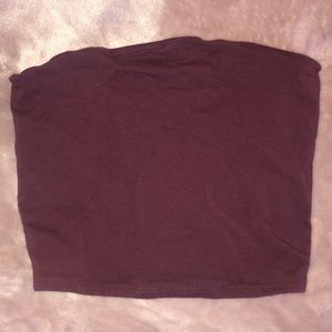 maroon tube top